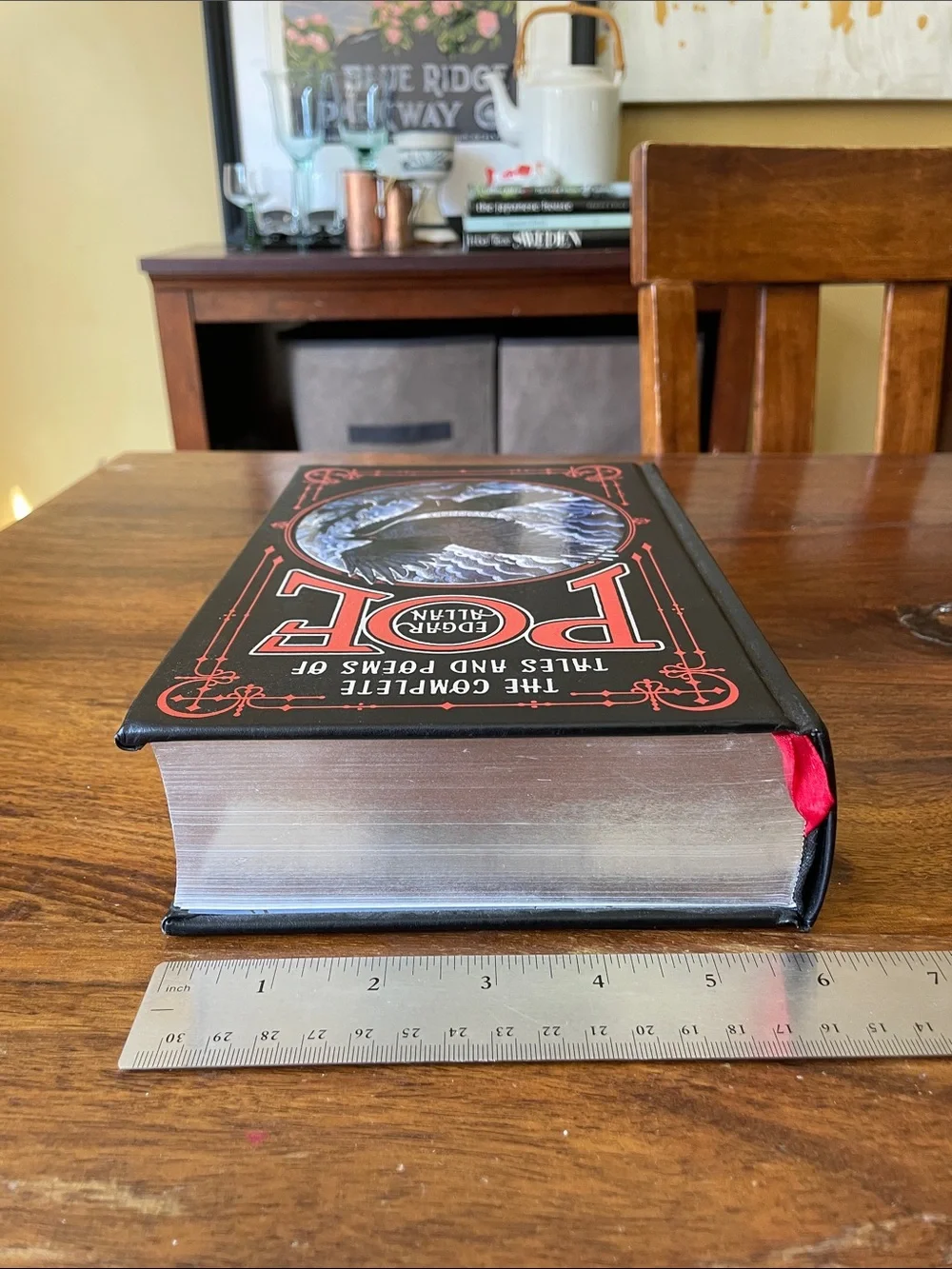 Edgar Allan Poe Black Hardcover Embossed Book Complete Tales & Poems Raven
